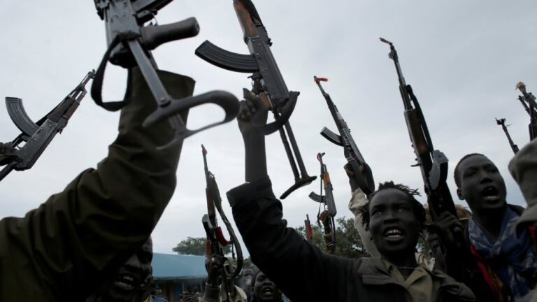 South Sudan army soldiers in unidentified area in Central Equatoria state (Photo by REUTERS)